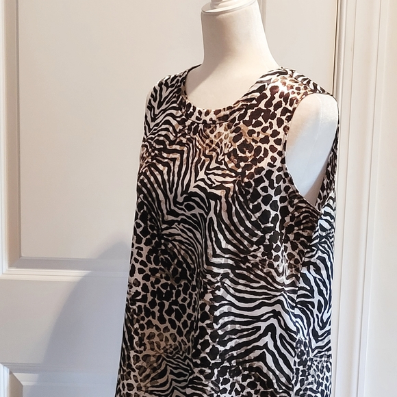 🌺Anne Klein Animal Print Sleeveless Blouse - Picture 4 of 7